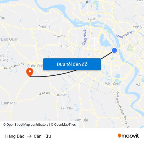 Hàng Đào to Cấn Hữu map