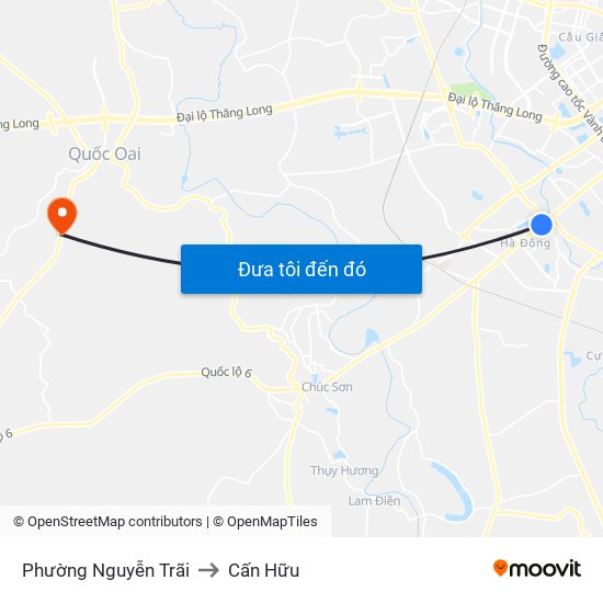 Phường Nguyễn Trãi to Cấn Hữu map