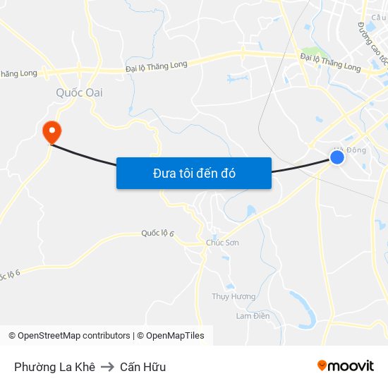 Phường La Khê to Cấn Hữu map