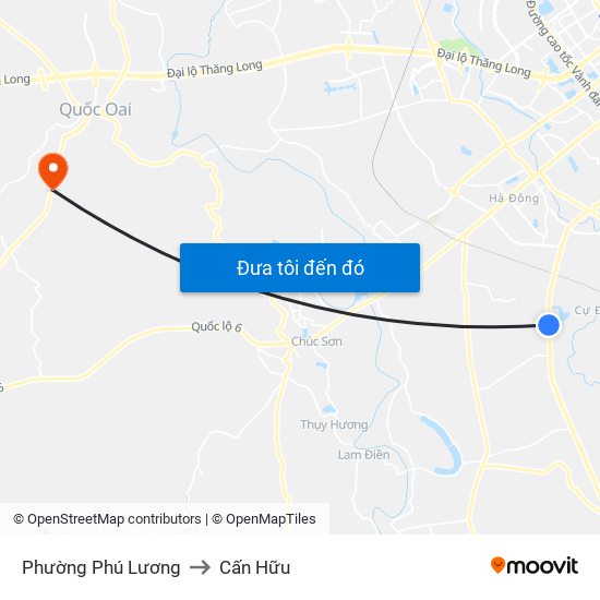 Phường Phú Lương to Cấn Hữu map