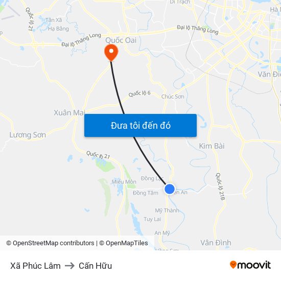 Xã Phúc Lâm to Cấn Hữu map