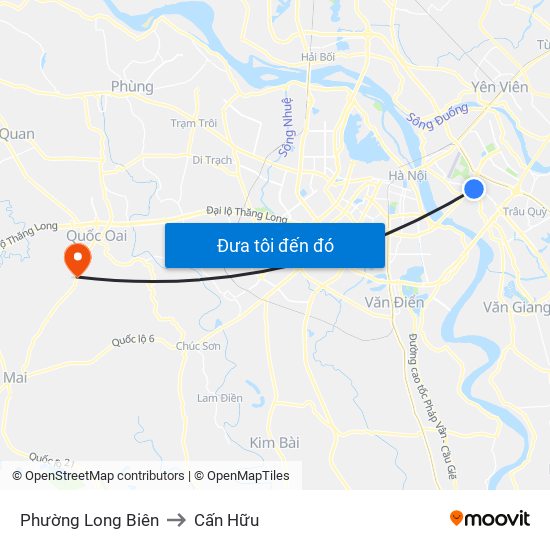 Phường Long Biên to Cấn Hữu map