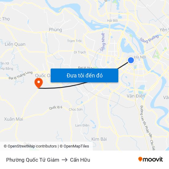 Phường Quốc Tử Giám to Cấn Hữu map