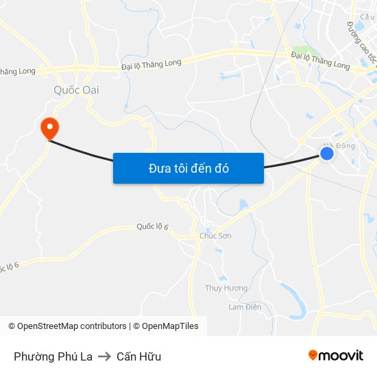Phường Phú La to Cấn Hữu map