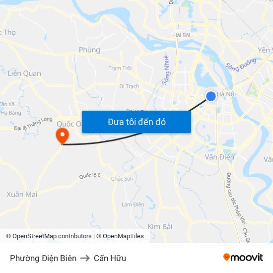 Phường Điện Biên to Cấn Hữu map