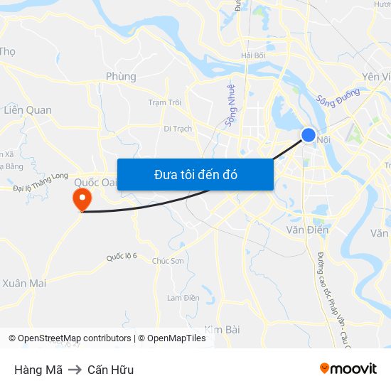 Hàng Mã to Cấn Hữu map