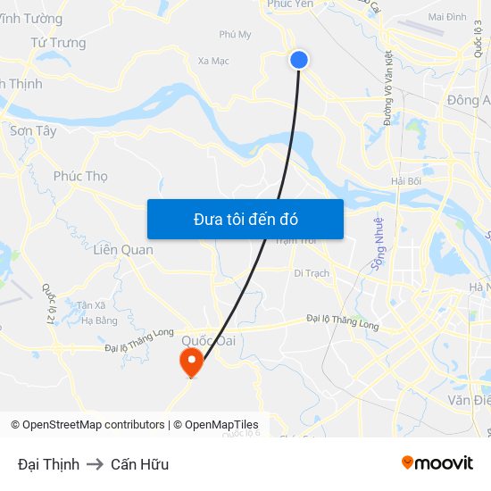 Đại Thịnh to Cấn Hữu map