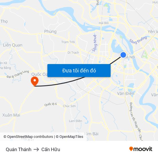 Quán Thánh to Cấn Hữu map