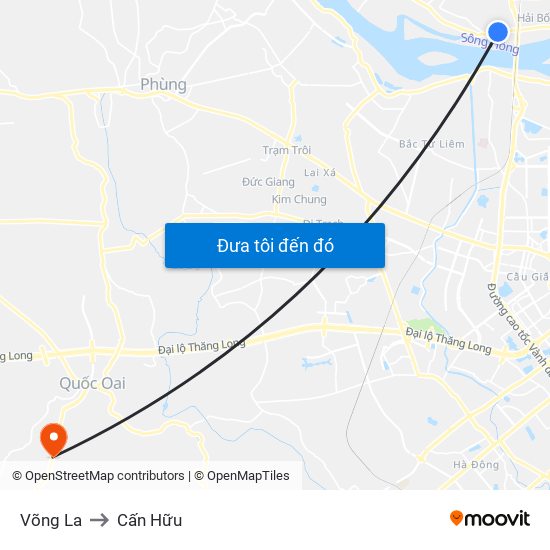 Võng La to Cấn Hữu map