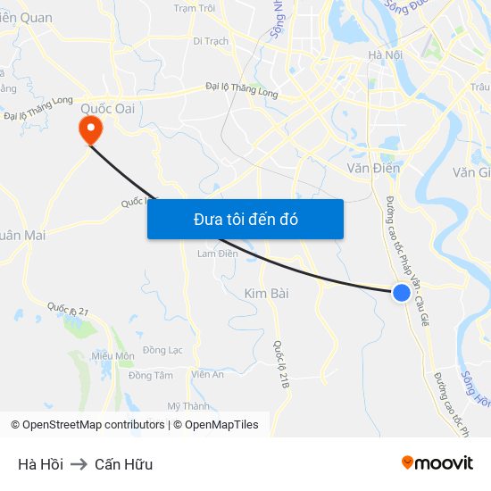 Hà Hồi to Cấn Hữu map