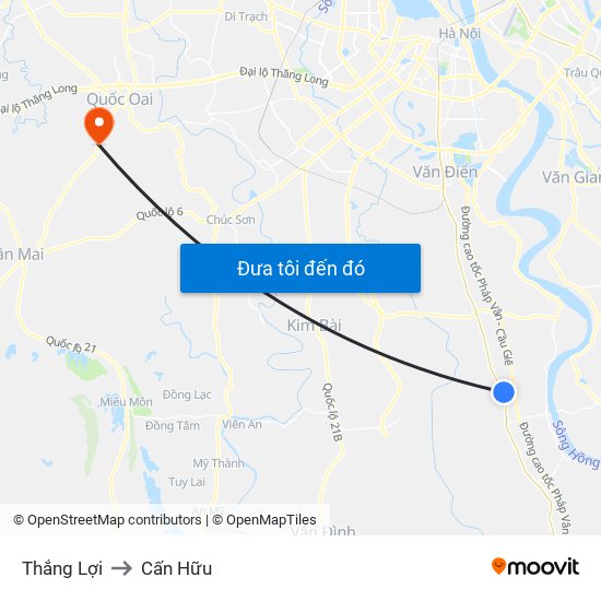 Thắng Lợi to Cấn Hữu map