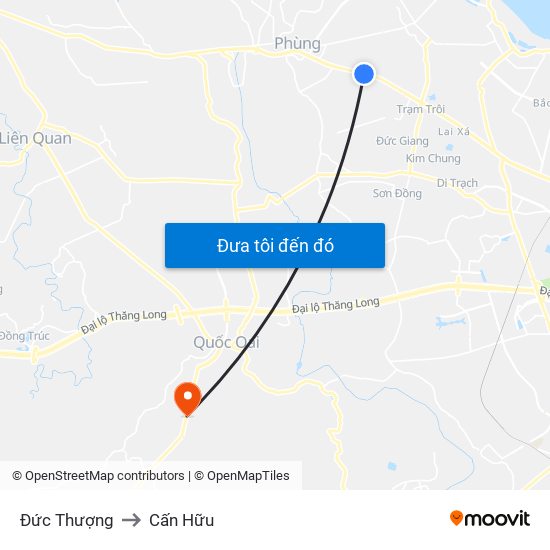 Đức Thượng to Cấn Hữu map