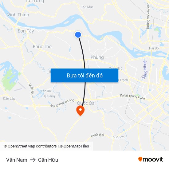 Vân Nam to Cấn Hữu map