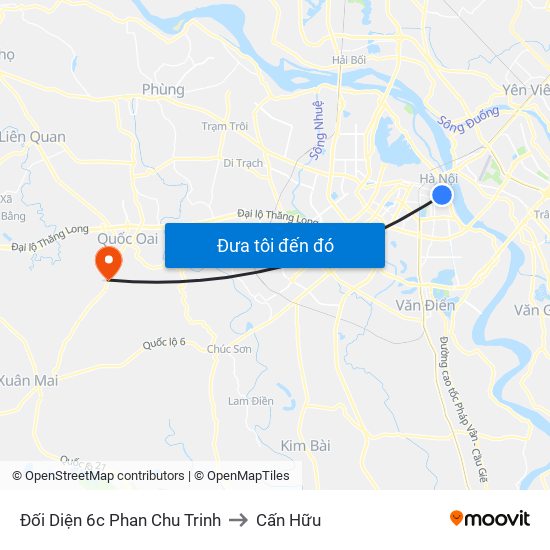 Đối Diện 6c Phan Chu Trinh to Cấn Hữu map