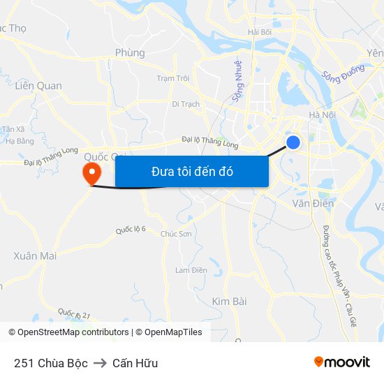 251 Chùa Bộc to Cấn Hữu map