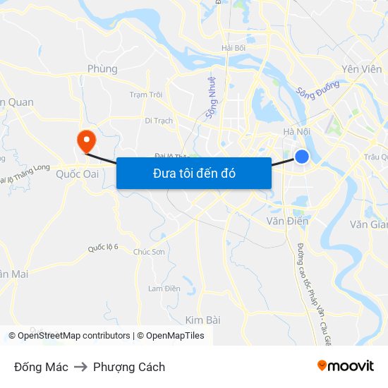 Đống Mác to Phượng Cách map