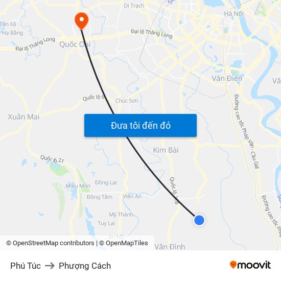 Phú Túc to Phượng Cách map