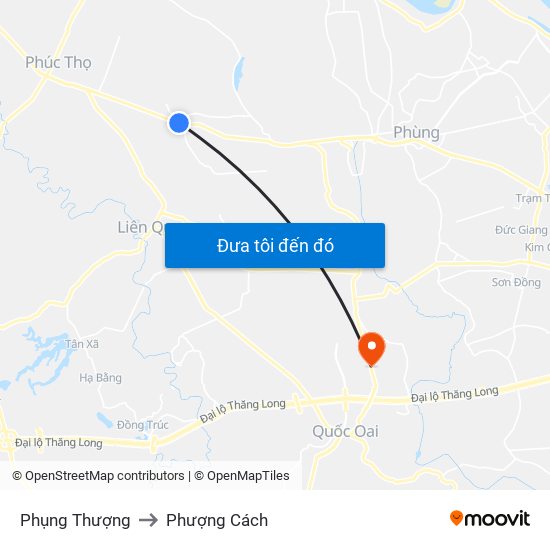 Phụng Thượng to Phượng Cách map