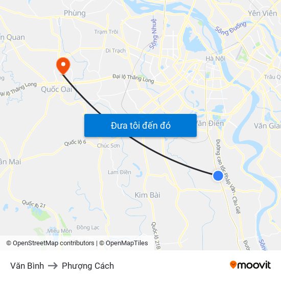 Văn Bình to Phượng Cách map