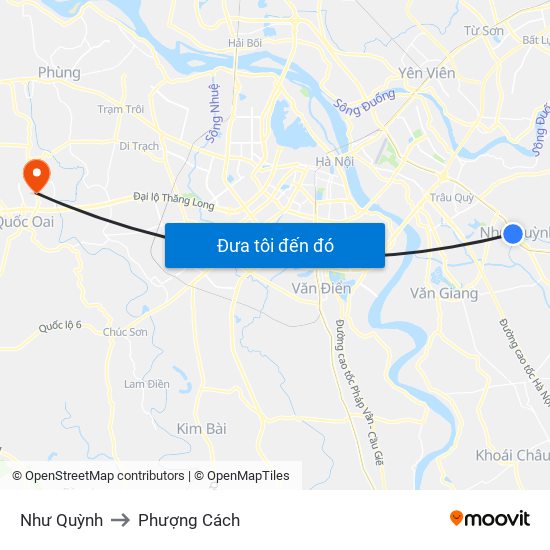 Như Quỳnh to Phượng Cách map