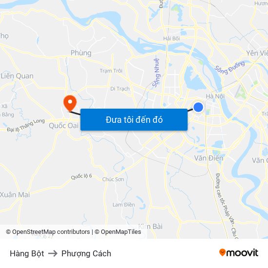 Hàng Bột to Phượng Cách map