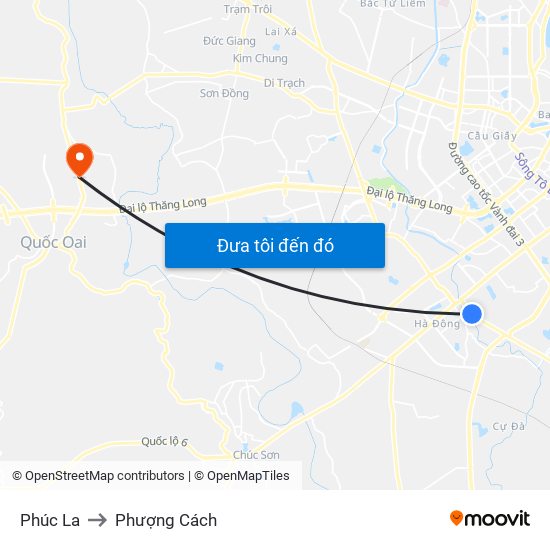 Phúc La to Phượng Cách map