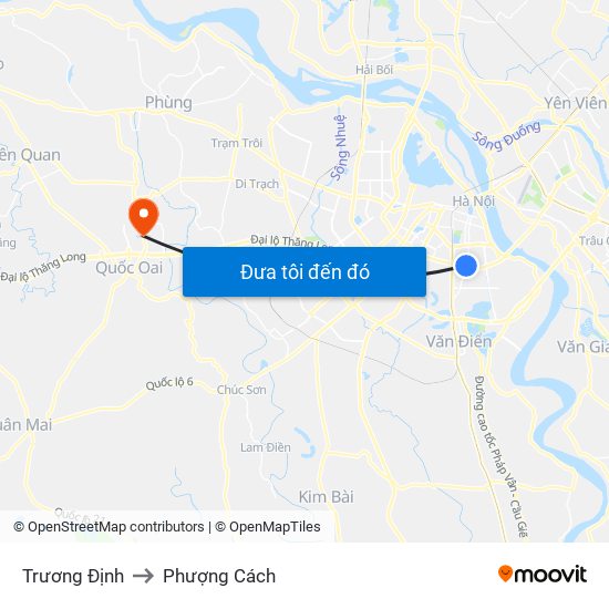 Trương Định to Phượng Cách map