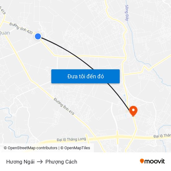 Hương Ngải to Phượng Cách map