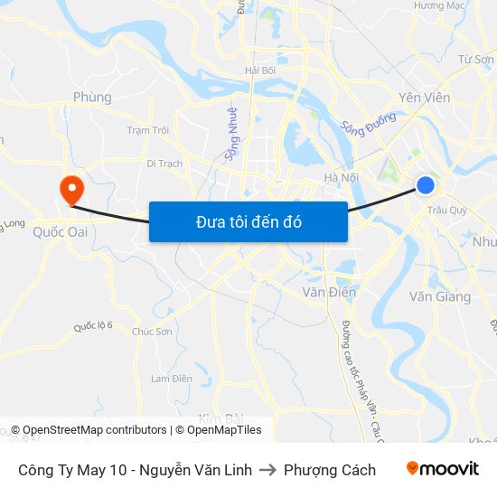 Công Ty May 10 - Nguyễn Văn Linh to Phượng Cách map