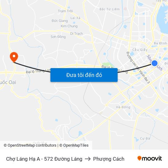 Chợ Láng Hạ A - 572 Đường Láng to Phượng Cách map