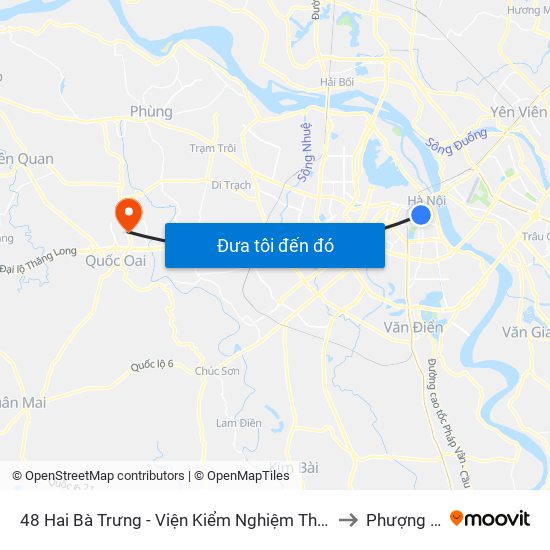 48 Hai Bà Trưng - Viện Kiểm Nghiệm Thuốc Trung Ương to Phượng Cách map