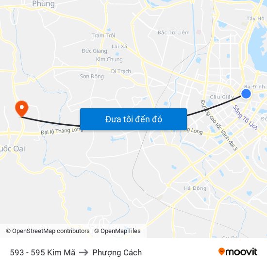 593 - 595 Kim Mã to Phượng Cách map