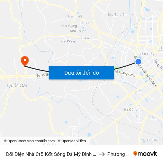 Đối Diện Nhà Ct5 Kđt Sông Đà Mỹ Đình - Phạm Hùng to Phượng Cách map