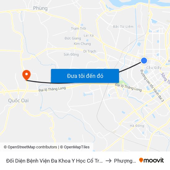 Nhà Máy Nước Mai Dịch - Phạm Hùng to Phượng Cách map