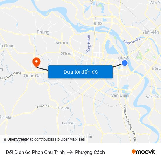 Đối Diện 6c Phan Chu Trinh to Phượng Cách map