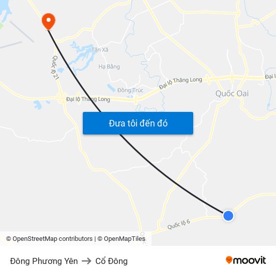 Đông Phương Yên to Cổ Đông map