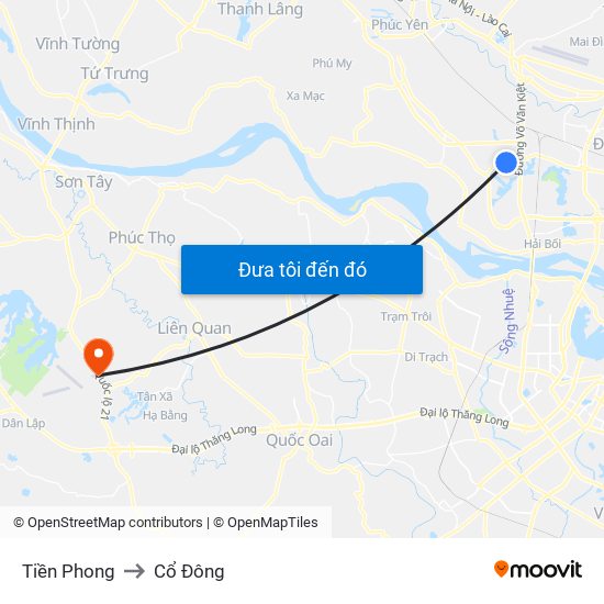 Tiền Phong to Cổ Đông map