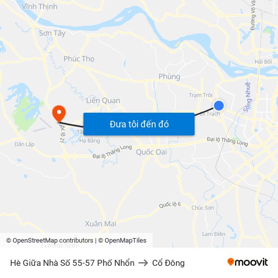 Hè Giữa Nhà Số 55-57 Phố Nhổn to Cổ Đông map