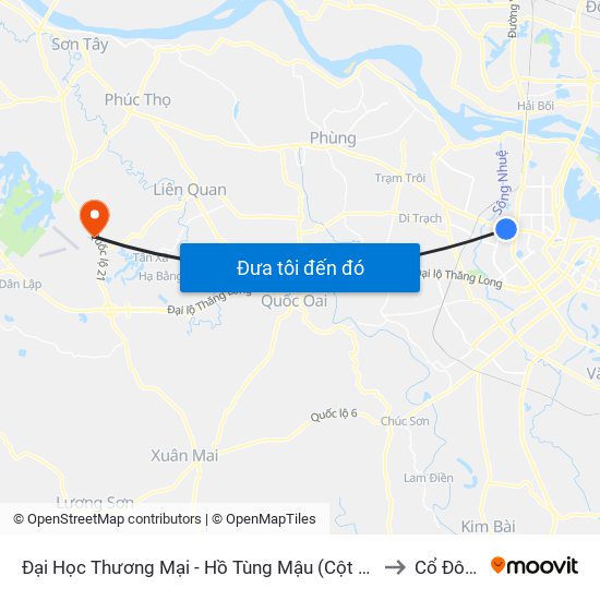 Đại Học Thương Mại - Hồ Tùng Mậu (Cột Sau) to Cổ Đông map