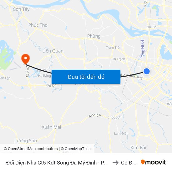 Đối Diện Nhà Ct5 Kđt Sông Đà Mỹ Đình - Phạm Hùng to Cổ Đông map