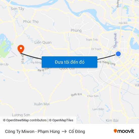 Công Ty Miwon - Phạm Hùng to Cổ Đông map