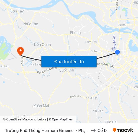 Trường Phổ Thông Hermam Gmeiner - Phạm Văn Đồng to Cổ Đông map