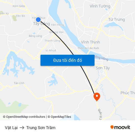 Vật Lại to Trung Sơn Trầm map