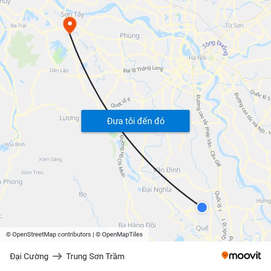 Đại Cường to Trung Sơn Trầm map