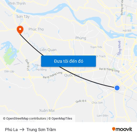 Phú La to Trung Sơn Trầm map