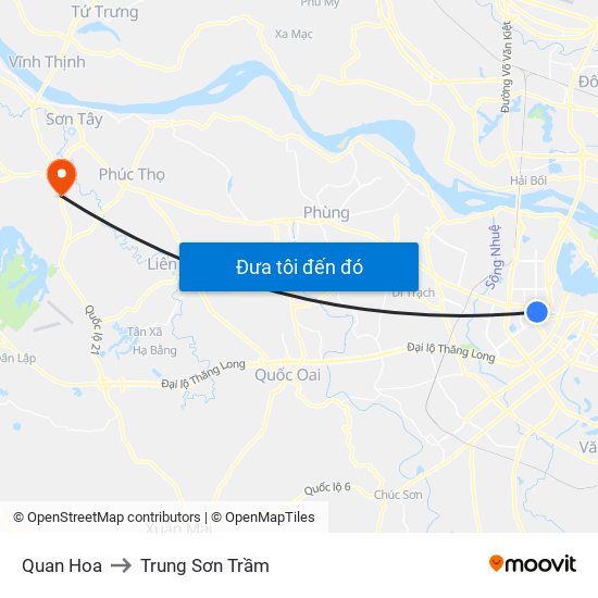 Quan Hoa to Trung Sơn Trầm map