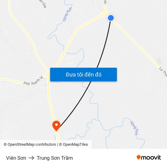 Viên Sơn to Trung Sơn Trầm map