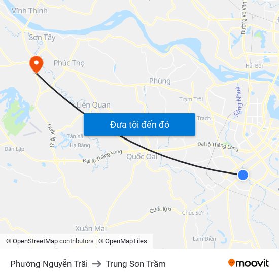 Phường Nguyễn Trãi to Trung Sơn Trầm map