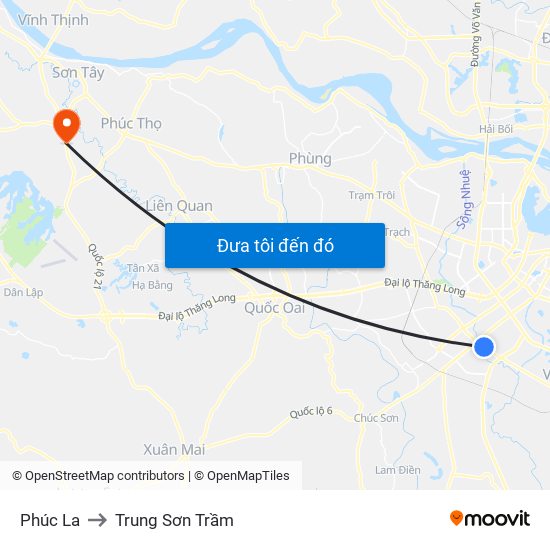 Phúc La to Trung Sơn Trầm map