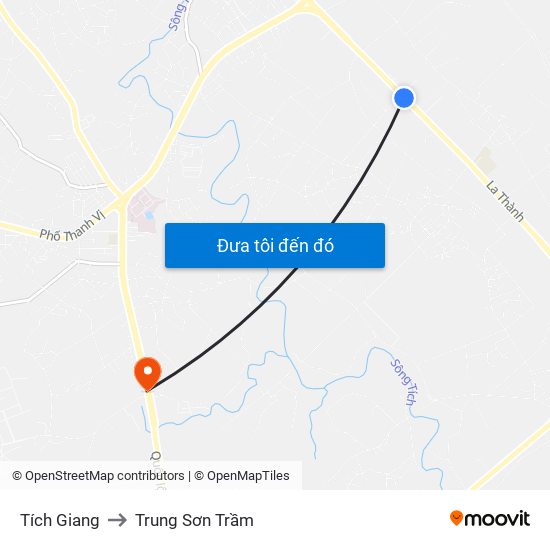 Tích Giang to Trung Sơn Trầm map